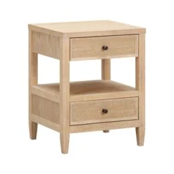 Bristol Park Whitewashed Oak Wood Open Nightstand -TOV Furniture Store REN B900 51.media .03