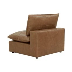 Cali Brown Leather Modular Armless Chair -TOV Furniture Store REN L0130 AC.media .04