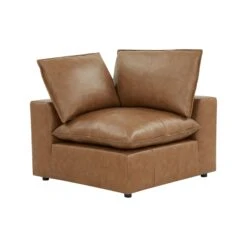 Cali Brown Leather Modular Corner Chair