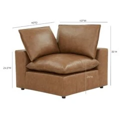 Cali Brown Leather Modular Corner Chair 13 Cali Brown Leather Modular Corner Chair -TOV Furniture Store REN L0130 C.media .07