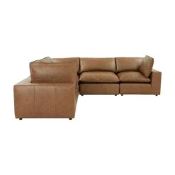 Cali Brown Leather Modular 5-Piece L-Sectional 10 Cali Brown Leather Modular 5-Piece L-Sectional -TOV Furniture Store REN L0130 SEC1.media .01