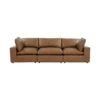 Cali Brown Leather Modular Sofa