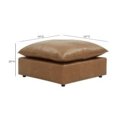 Cali Brown Leather Ottoman 5 Cali Brown Leather Ottoman -TOV Furniture Store REN L0131.media .03