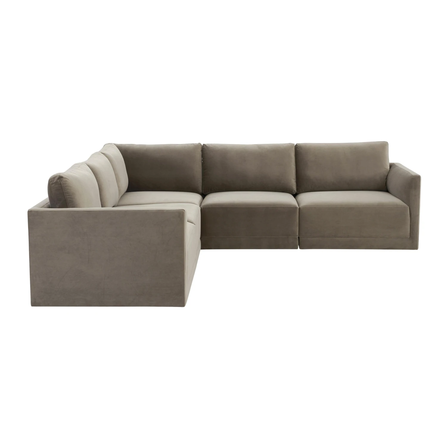 Willow Velvet Modular 5-Piece L Sectional 1 Willow Velvet Modular 5-Piece L Sectional