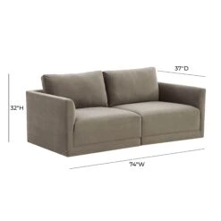 Willow Velvet Modular Loveseat -TOV Furniture Store REN L03112.media .06 9202ec2f 8141 4125 91fd fbc750ad4a2c