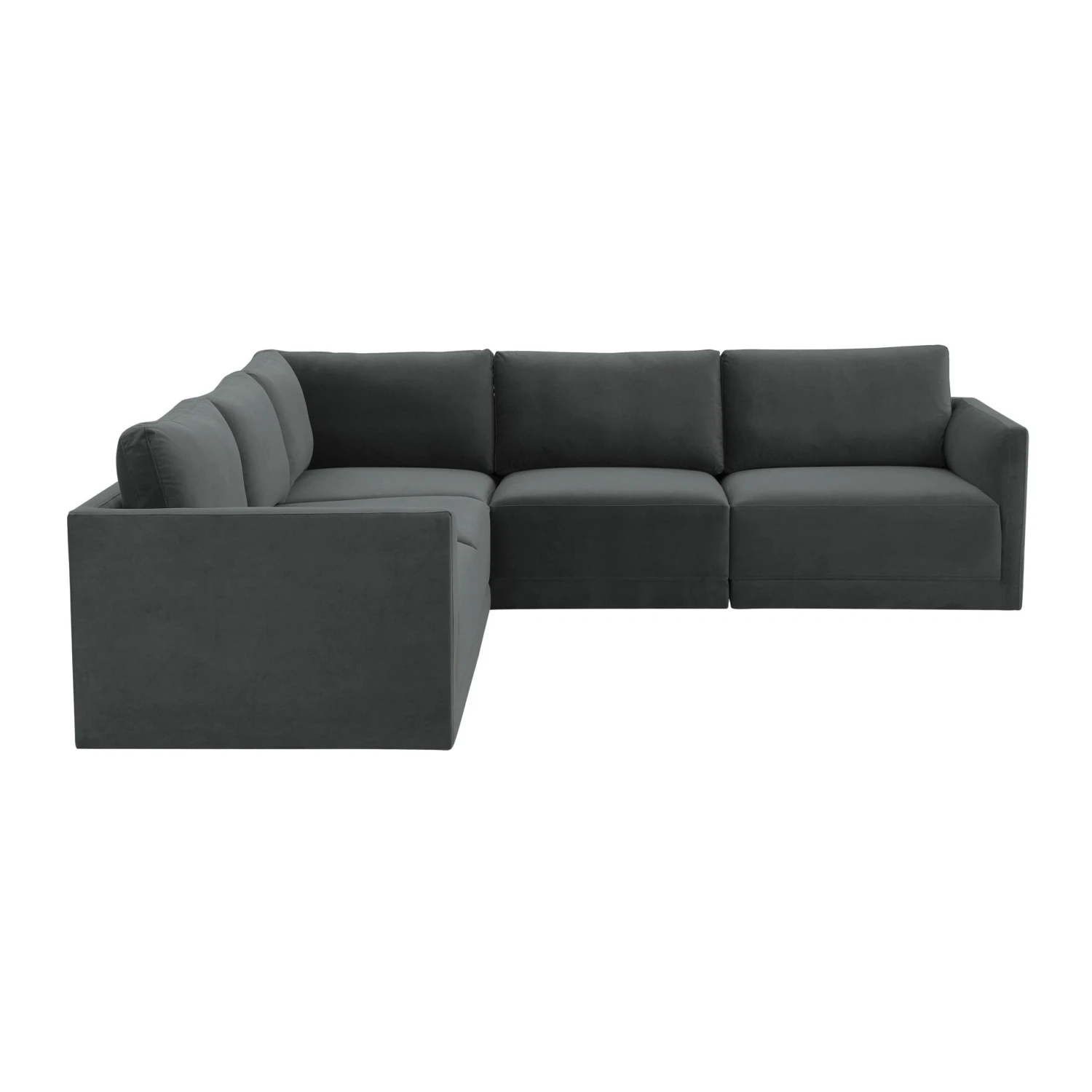 Willow Velvet Modular 5-Piece L Sectional 7 Willow Velvet Modular 5-Piece L Sectional - Image 7
