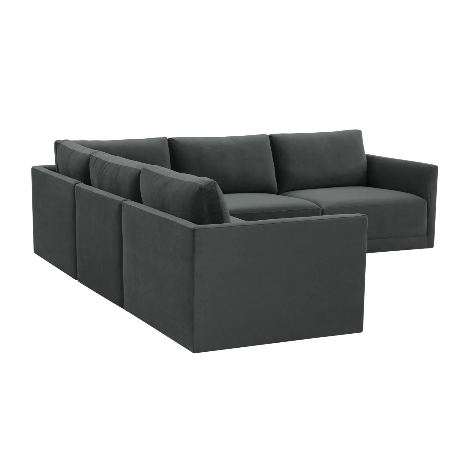 Willow Velvet Modular 5-Piece L Sectional 9 Willow Velvet Modular 5-Piece L Sectional - Image 9