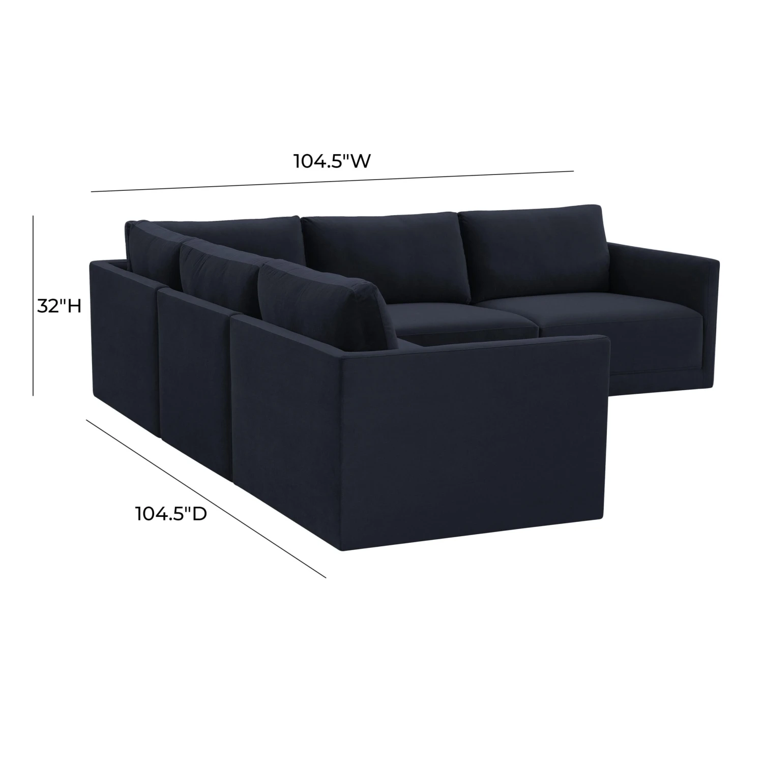 Willow Velvet Modular 5-Piece L Sectional 18 Willow Velvet Modular 5-Piece L Sectional - Image 18