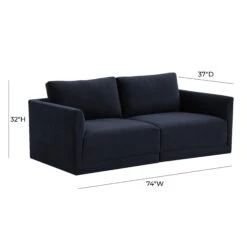 Willow Velvet Modular Loveseat -TOV Furniture Store REN L03132.media .06 71d85dea dba0 42c6 bf80 c7ac9f99e9c3