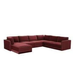 Willow Velvet Modular Large Chaise Sectional 12 Willow Velvet Modular Large Chaise Sectional -TOV Furniture Store REN L03140 SEC5.media .02
