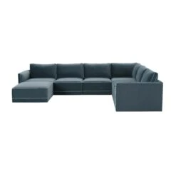Willow Velvet Modular Large Chaise Sectional 15 Willow Velvet Modular Large Chaise Sectional -TOV Furniture Store REN L03150 SEC5.media .01