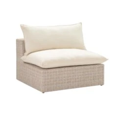 Cali Natural Wicker Outdoor Armless Chair