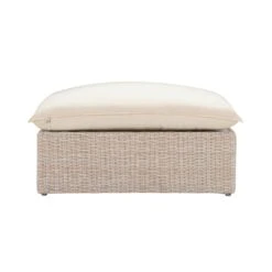 Cali Natural Wicker Outdoor Ottoman / Coffee Table -TOV Furniture Store REN O11164.media .05