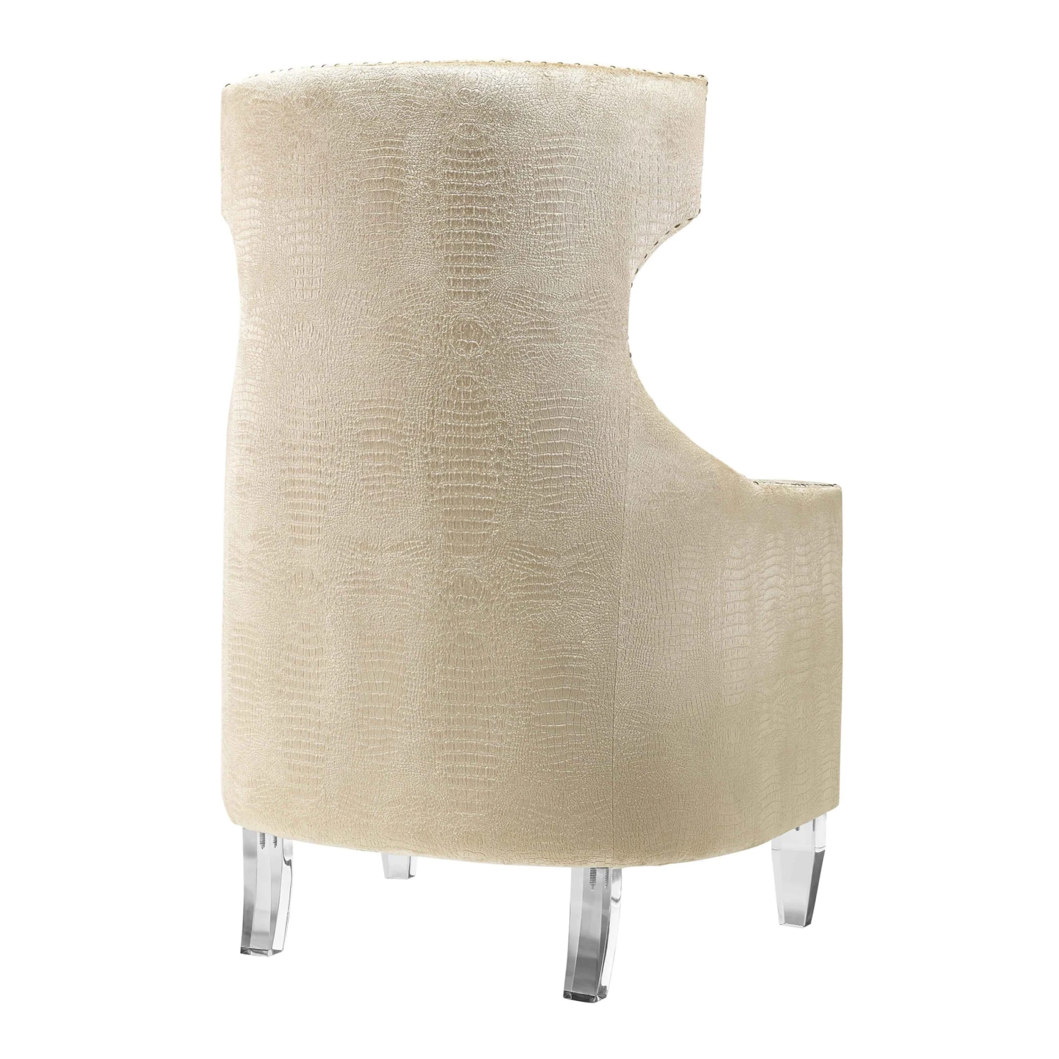 Gramercy Gold Croc Velvet Wing Chair 4 Gramercy Gold Croc Velvet Wing Chair - Image 4