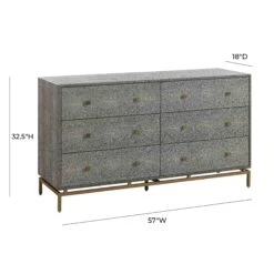 Pesce Shagreen 6 Drawer Dresser 16 Pesce Shagreen 6 Drawer Dresser -TOV Furniture Store TOV B44147.media .08 fc770625 34c4 41fe 8aff 8c49cae317ce