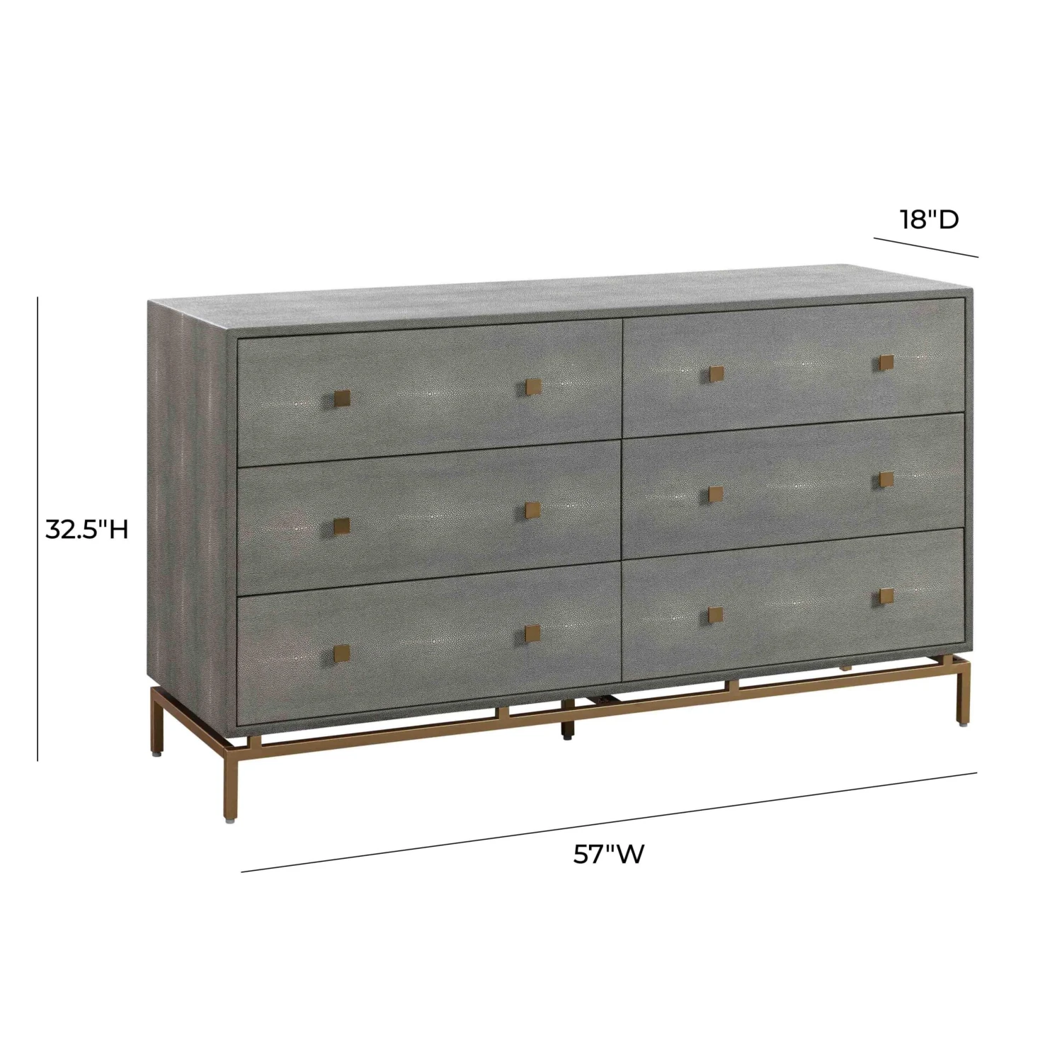 Pesce Shagreen 6 Drawer Dresser 8 Pesce Shagreen 6 Drawer Dresser - Image 8