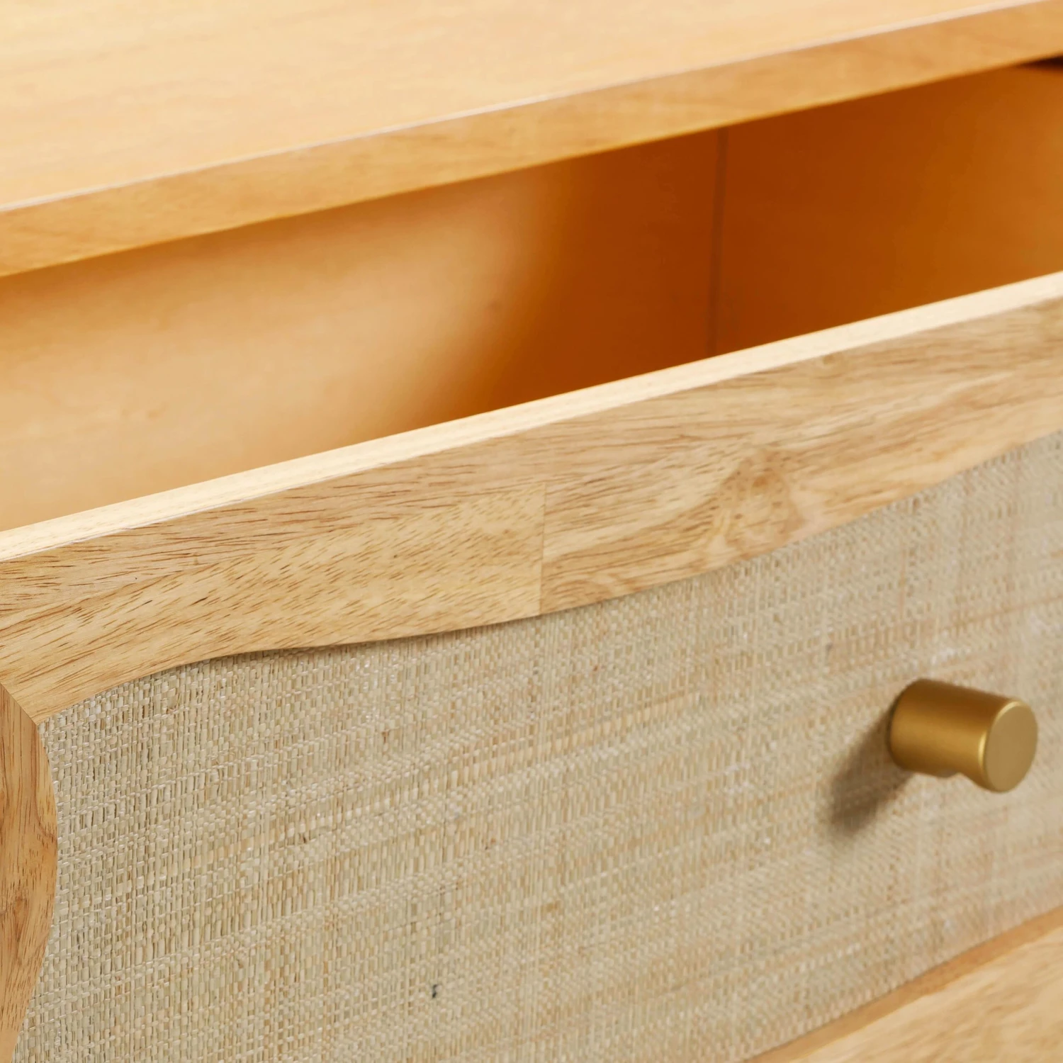 Grappa Natural Wood & Rattan Wavy Dresser 5 Grappa Natural Wood & Rattan Wavy Dresser - Image 5