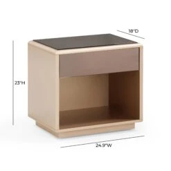 Martha Taupe Mirrored Nightstand -TOV Furniture Store TOV B54440.media .08