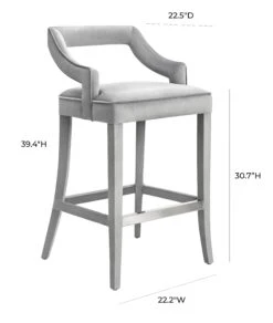 Tiffany Velvet Stool -TOV Furniture Store TOV BS19.media .07