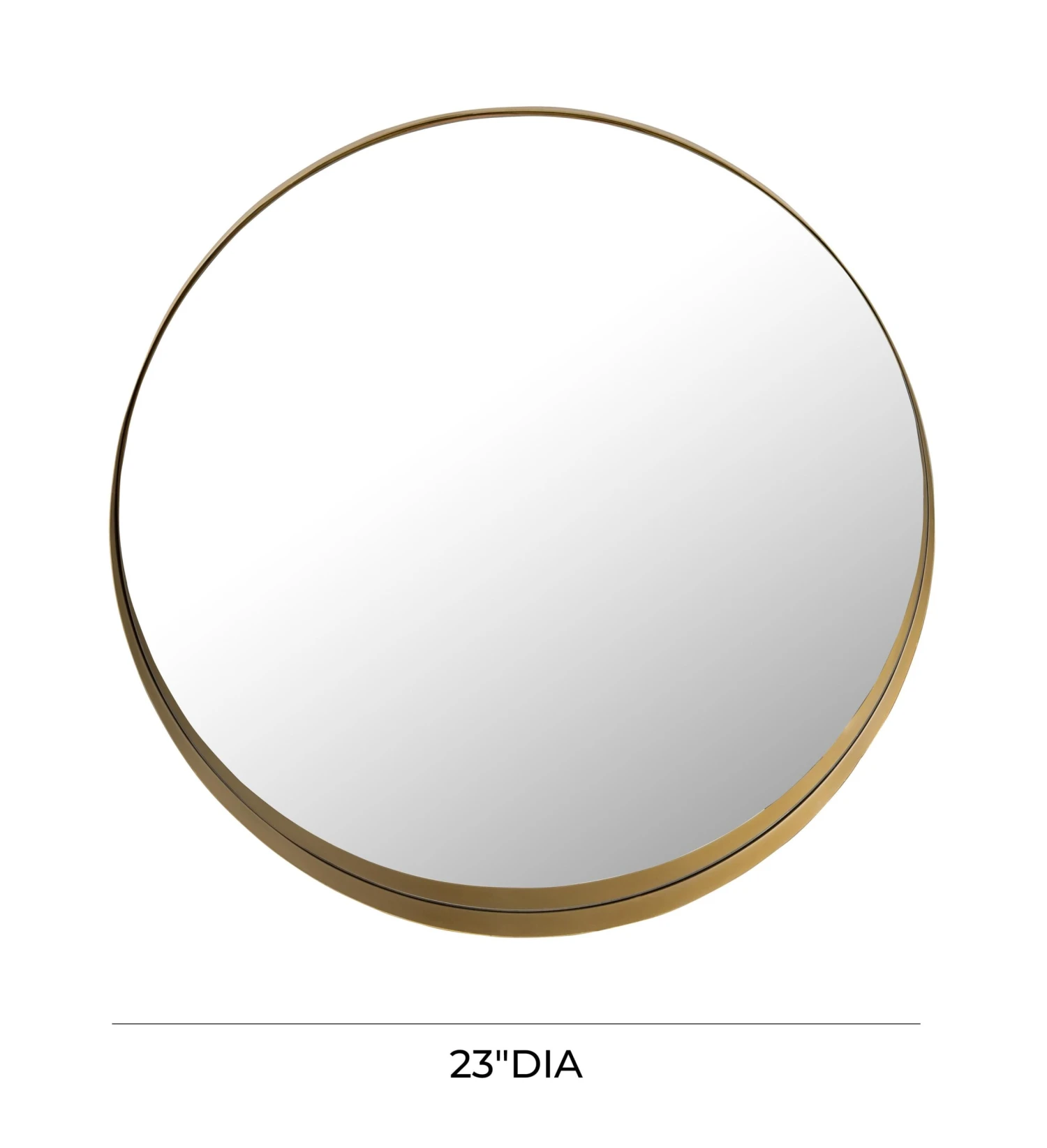 Rella Brass23" Round Wall Mirror 7 Rella Brass23" Round Wall Mirror - Image 7