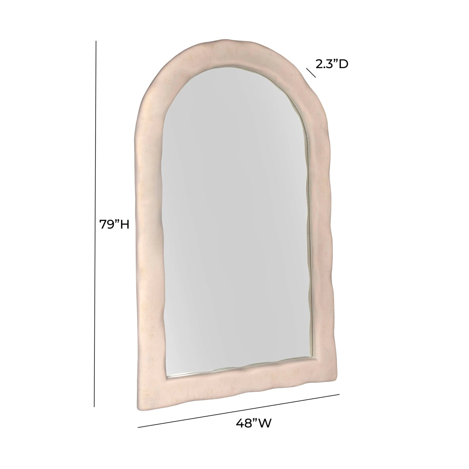 Kaia Cream Textured Floor Mirror 8 Kaia Cream Textured Floor Mirror - Image 8