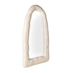 Kaia Cream Textured Small Floor Mirror 9 Kaia Cream Textured Small Floor Mirror -TOV Furniture Store TOV C18647.media .03