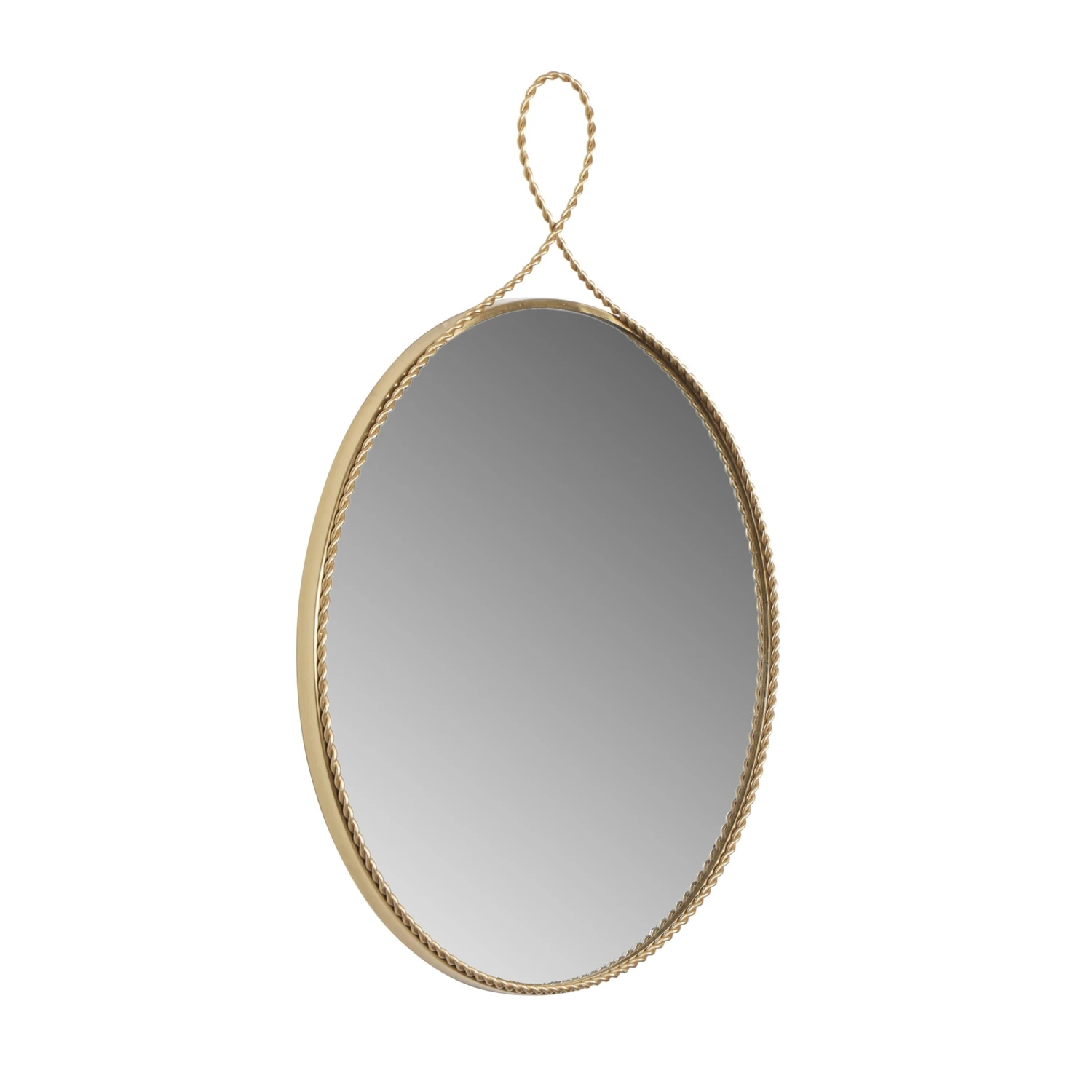 Ravina Braided Brass Round Wall Mirror 3 Ravina Braided Brass Round Wall Mirror - Image 3