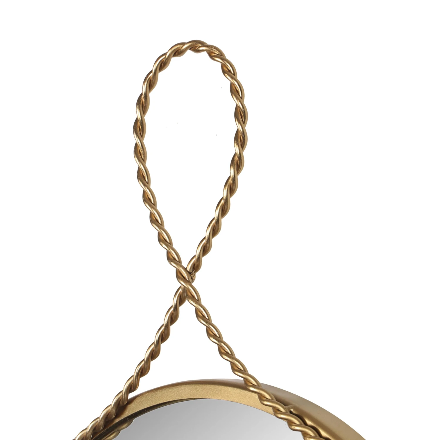 Ravina Braided Brass Round Wall Mirror 5 Ravina Braided Brass Round Wall Mirror - Image 5