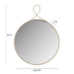 Ravina Braided Brass Round Wall Mirror 12 Ravina Braided Brass Round Wall Mirror -TOV Furniture Store TOV C18654.media .06