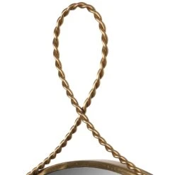 Ravina Braided Brass Oval Wall Mirror -TOV Furniture Store TOV C18655.media .05