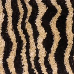 Zebra Brown Striped Tufted Bench -TOV Furniture Store TOV C18748.media .05