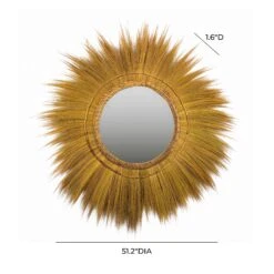 Mettu Natural Grass Round Wall Mirror -TOV Furniture Store TOV C21004.media .07