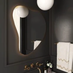 Phoebe LED Teardrop Wall Mirror -TOV Furniture Store TOV C68791.media .07 4952c181 b651 4796 9190 aed781575563