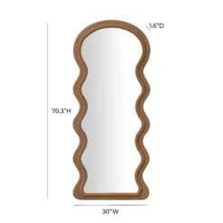 Rhodes Velvet 70" Floor Mirror -TOV Furniture Store TOV C68955.media .05