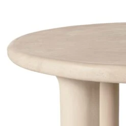 Barbara Cream Textured Indoor / Outdoor 47" Round Dining Table -TOV Furniture Store TOV D18646.media .03