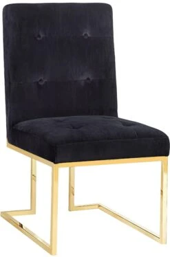 Akiko Black Velvet Chair - Set Of 2 -TOV Furniture Store TOV D2052.media .03