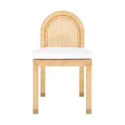 Amara Natural Rattan And Performance Fabric Arched Back Dining Chair 10 Amara Natural Rattan And Performance Fabric Arched Back Dining Chair -TOV Furniture Store TOV D21026.media .03
