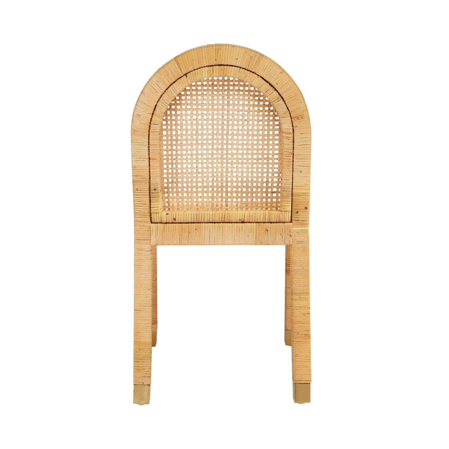 Amara Natural Rattan And Performance Fabric Arched Back Dining Chair 7 Amara Natural Rattan And Performance Fabric Arched Back Dining Chair - Image 7