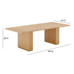 Chelsea Oak Wood 96" Rectangular Dining Table 21 Chelsea Oak Wood 96" Rectangular Dining Table -TOV Furniture Store TOV D44132 D