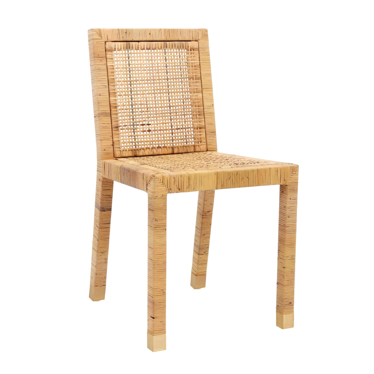 Amara Rattan Performance Fabric Dining Chair 3 Amara Rattan Performance Fabric Dining Chair - Image 3