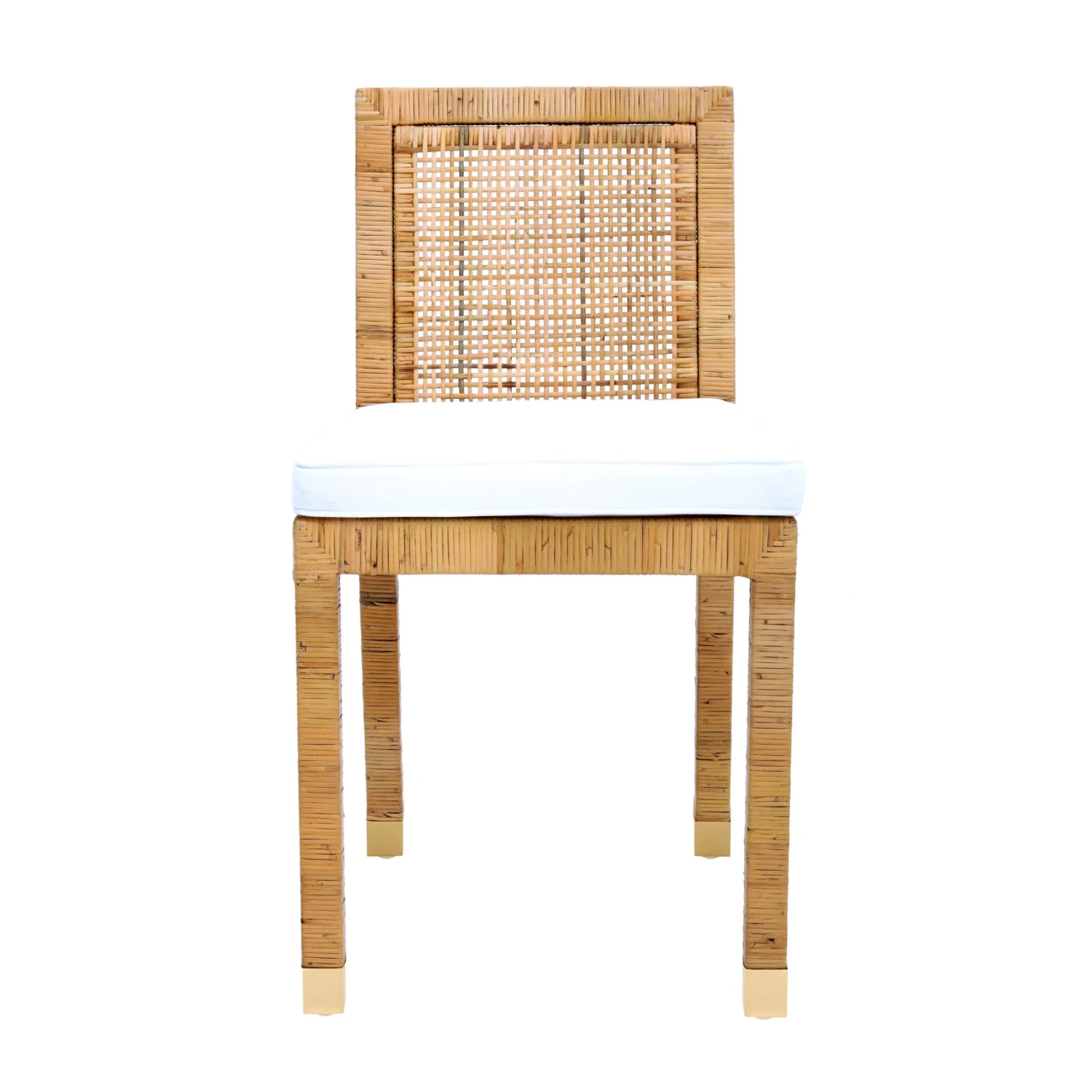 Amara Rattan Performance Fabric Dining Chair 4 Amara Rattan Performance Fabric Dining Chair - Image 4