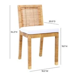 Amara Rattan Performance Fabric Dining Chair 16 Amara Rattan Performance Fabric Dining Chair -TOV Furniture Store TOV D44150 D