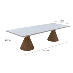 Rishi Rope 120" Rectangular Dining Table -TOV Furniture Store TOV D44154.media .07