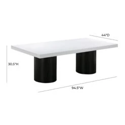 Nova White Lacquer 95" Rectangular Dining Table -TOV Furniture Store TOV D44185.media .09 0c89bfbd afd5 43d1 b155 02b95cad18c7