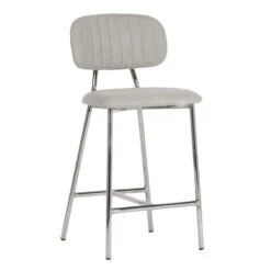 Ariana Grey Counter Stool With Silver Legs - Set Of 2 -TOV Furniture Store TOV D44221.media .03