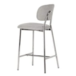 Ariana Grey Counter Stool With Silver Legs - Set Of 2 -TOV Furniture Store TOV D44221.media .06