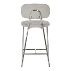 Ariana Grey Counter Stool With Silver Legs - Set Of 2 -TOV Furniture Store TOV D44221.media .07