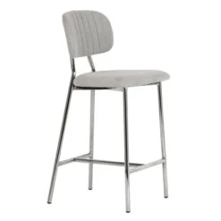 Ariana Grey Counter Stool With Silver Legs - Set Of 2 -TOV Furniture Store TOV D44221.media .08