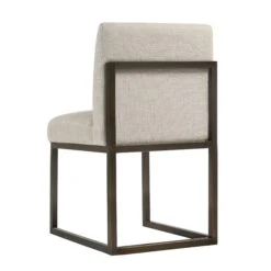 Haute Beige Linen Chair In Brass 10 Haute Beige Linen Chair In Brass -TOV Furniture Store TOV D49 2
