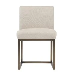 Haute Beige Linen Chair In Brass 9 Haute Beige Linen Chair In Brass -TOV Furniture Store TOV D49 3
